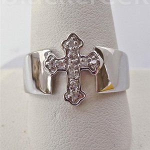 Premier Designs Jewelry DEVOTION Rhodium Plated CZ Ring Sz 7